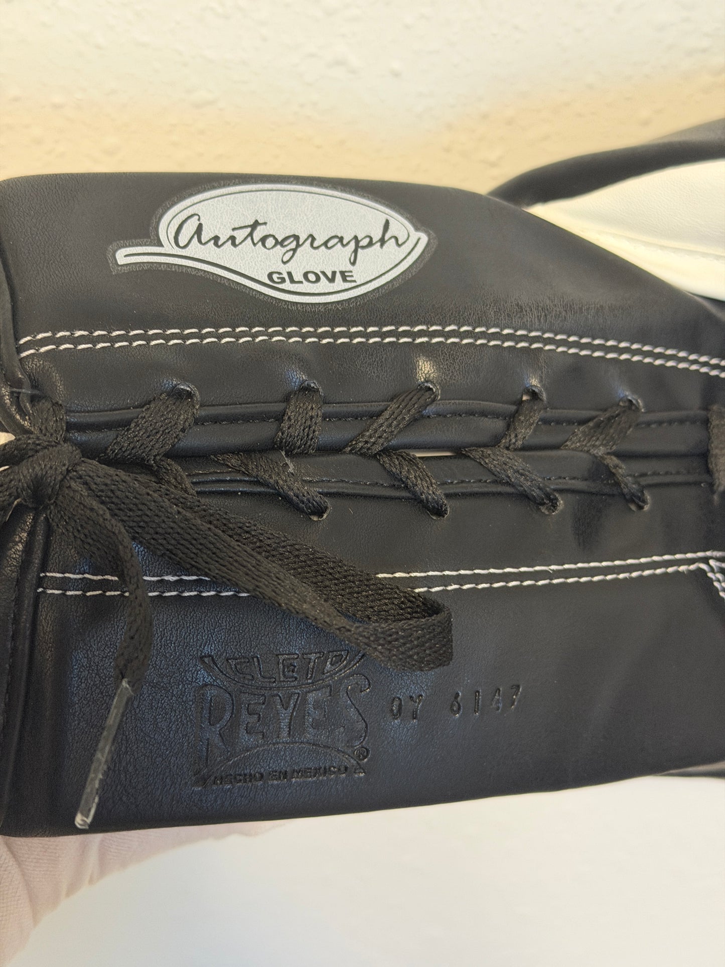 Mike Tyson Black Reyes Autographed Boxing Glove with Lighted Display Case