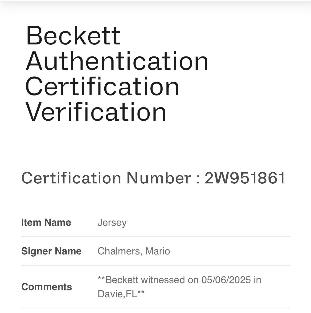 Mario Chalmers Miami Heat Signed Jersey Beckett Authenticated