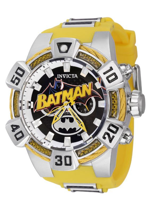 Invicta DC Comics Batman Men's Watch - 52mm, Black, Yellow