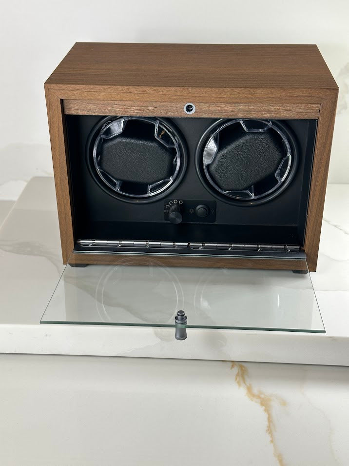 2 Slot Automatic Watch Winder Display Case