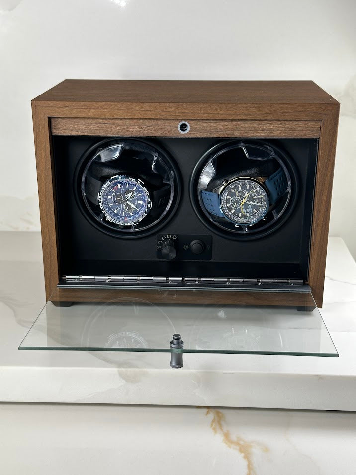 2 Slot Automatic Watch Winder Display Case