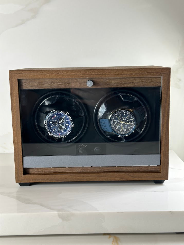 2 Slot Automatic Watch Winder Display Case