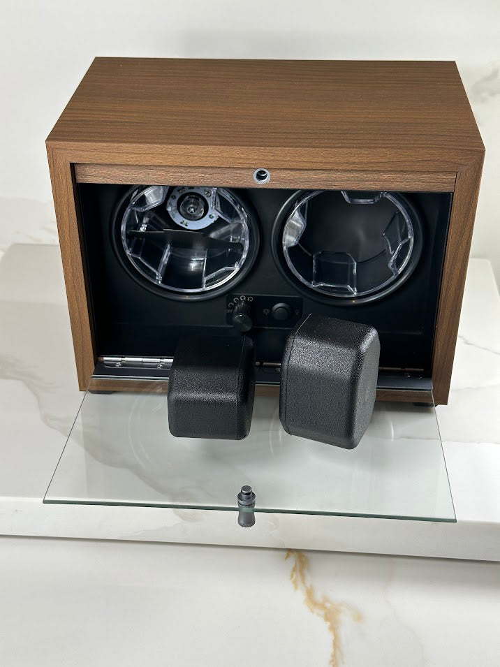 2 Slot Automatic Watch Winder Display Case