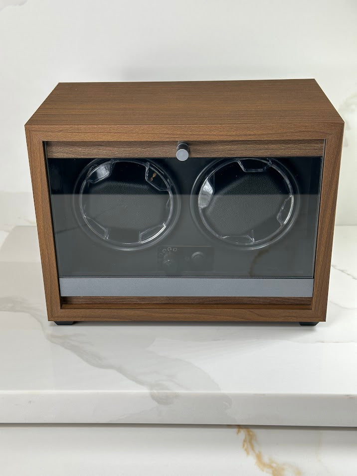 2 Slot Automatic Watch Winder Display Case