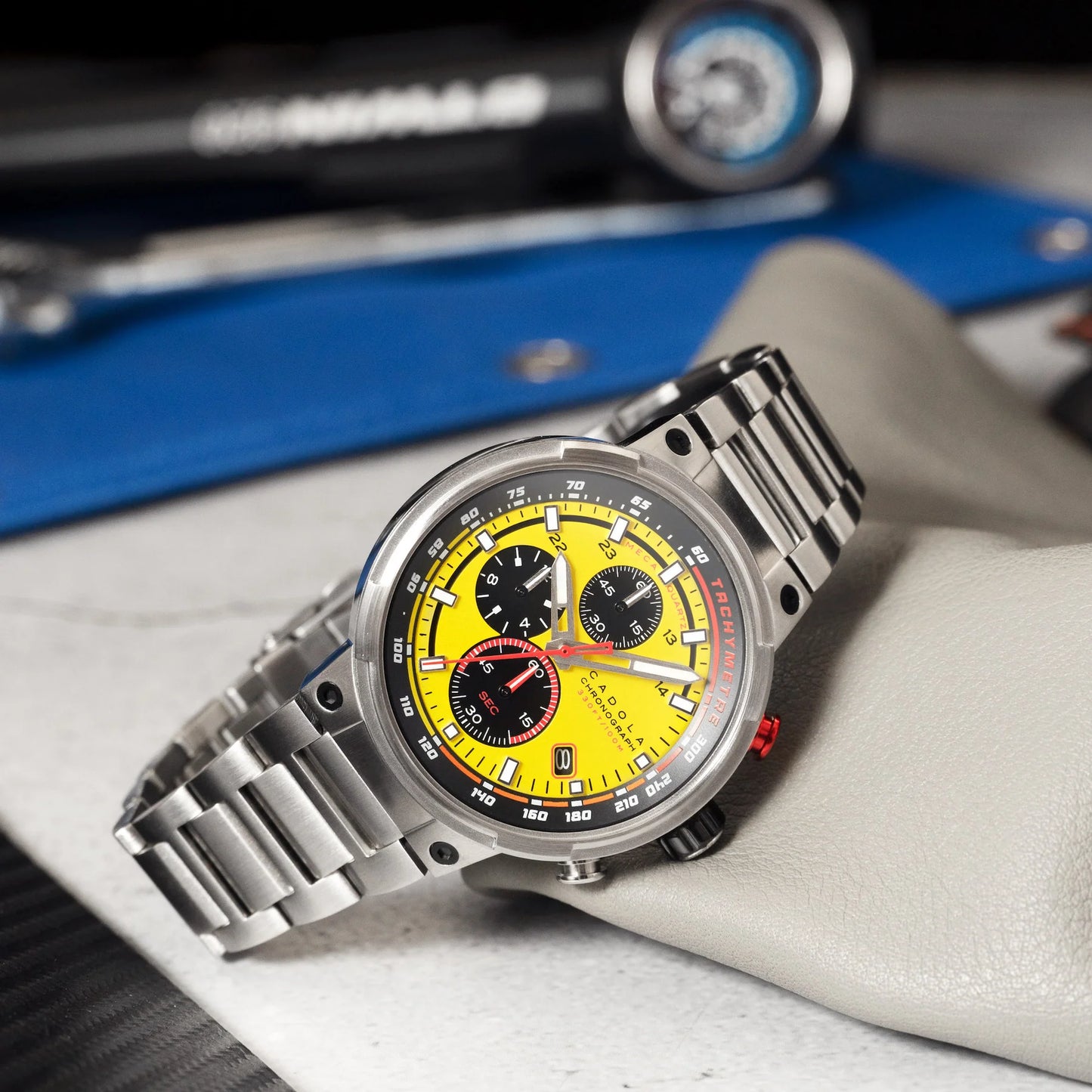 Cadola Hazard Yellow Chrono Quartz 44mm