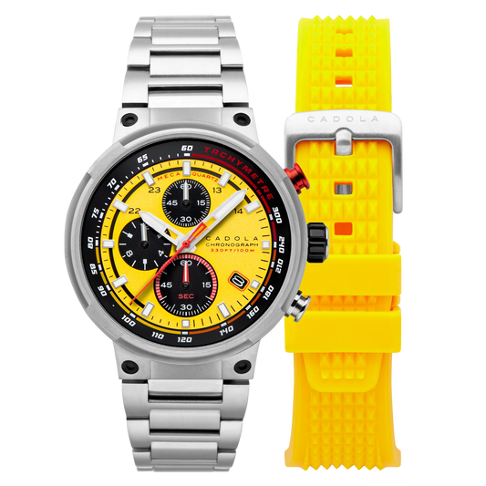 Cadola Hazard Yellow Chrono Quartz 44mm