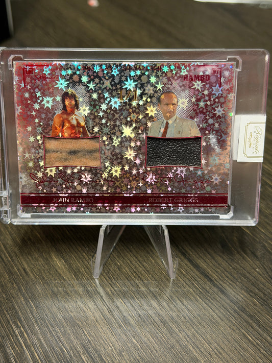 1 Of 1 Rambo III John Rambo & Robert Griggs Dual Laser Auto Patch card