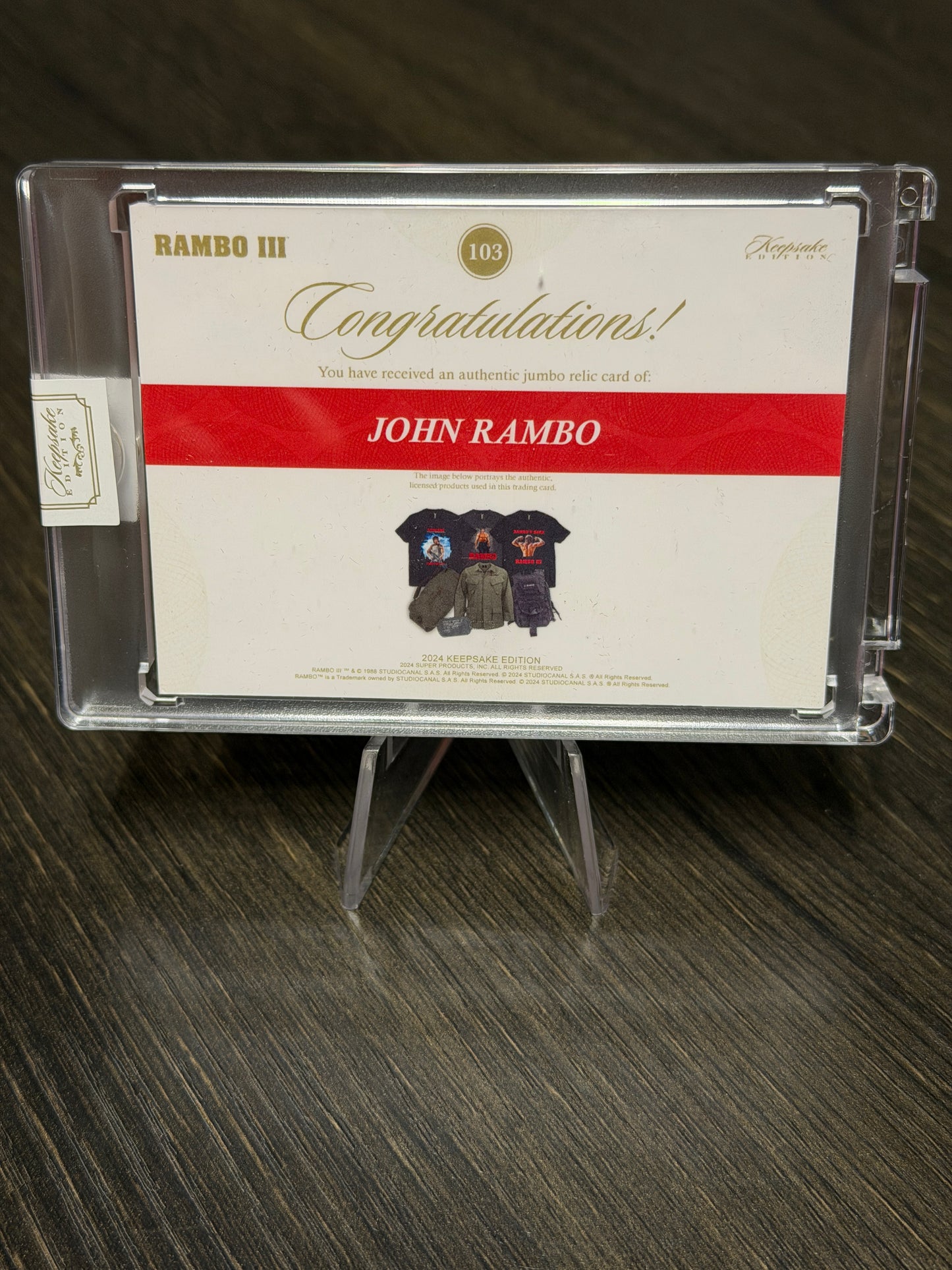 Rambo III John Rambo Giant Relic 34/50