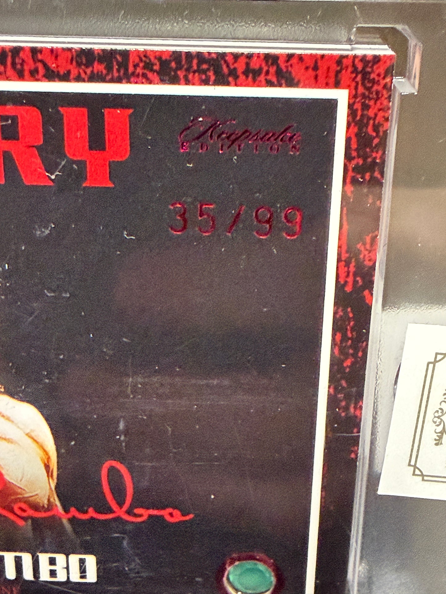 Keepsake Rambo III John Rambo Gemstone Card 6mm Green Onyx 35/99