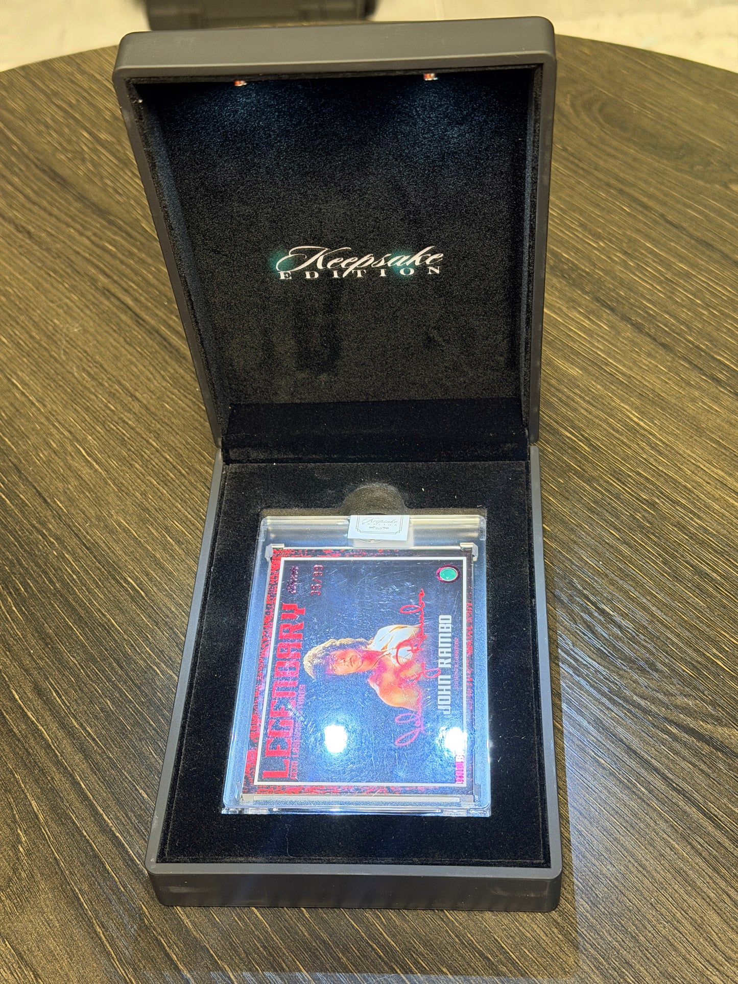 Keepsake Rambo III John Rambo Gemstone Card 6mm Green Onyx 35/99