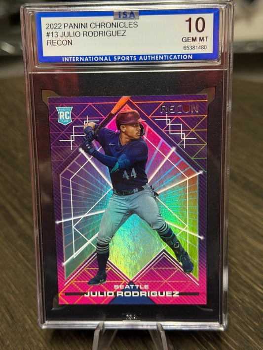 2022 Panini Chronicles Julio Rodriguez Recon ISA Gem Mint 10