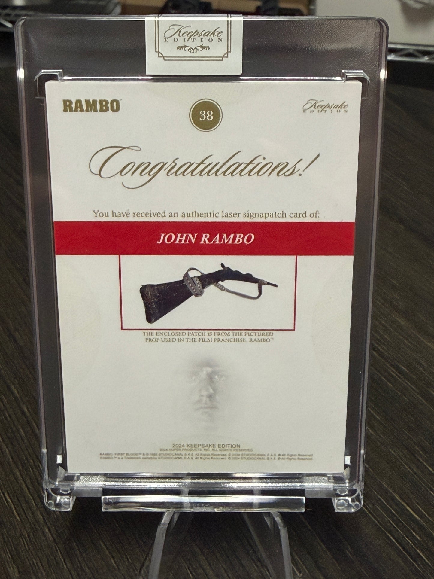 Rambo John J Rambo Laser Signature Patch Card 10/99