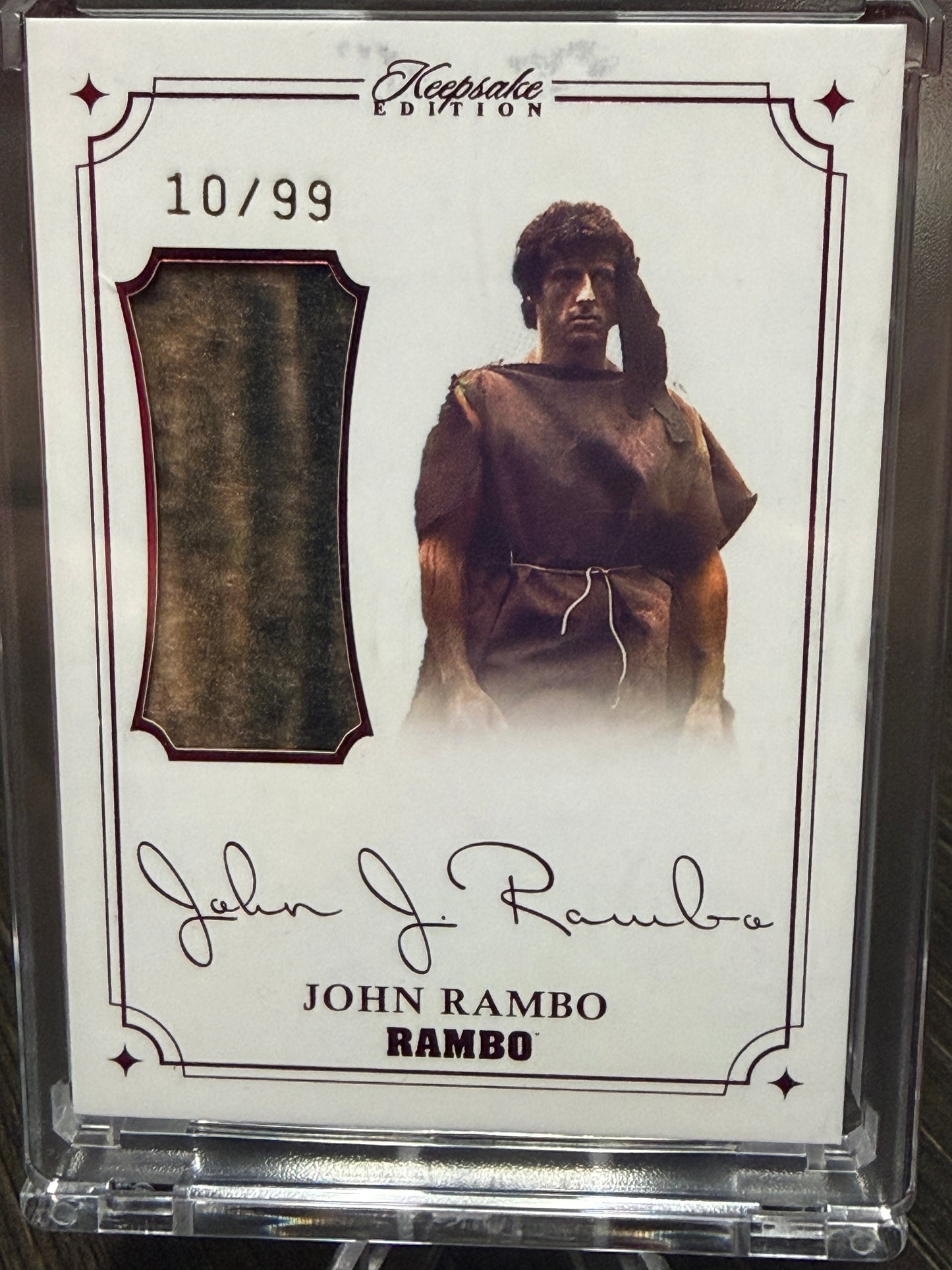 Rambo John J Rambo Laser Signature Patch Card 10/99