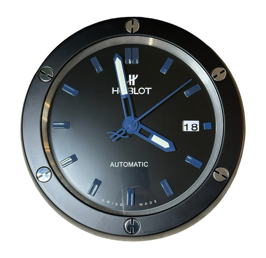 Wall Clock Black/Blue