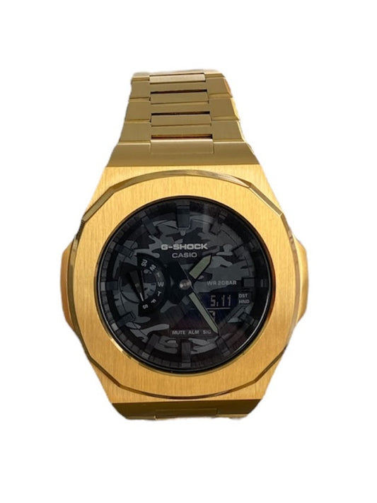 GShock Mod PP Style Gold/ Black and Grey Camo Stainless