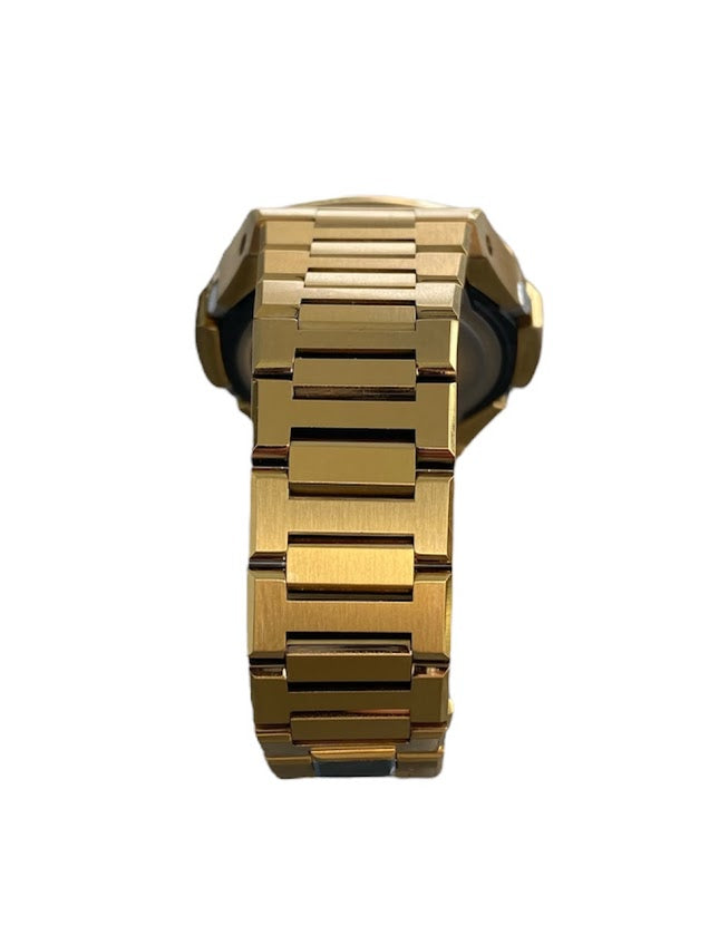 GShock Mod PP Style Gold/ Black Stainless w/Green Markers