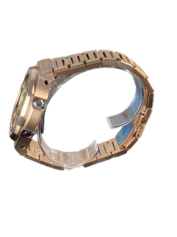 GShock Mod PP Style Rose Gold w/ Crystal Bezel/ Gold Stainless