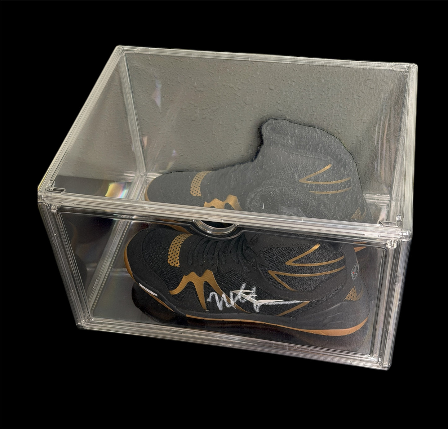 Mike Tyson Signed Everlast Boxing Boots With A Display Case