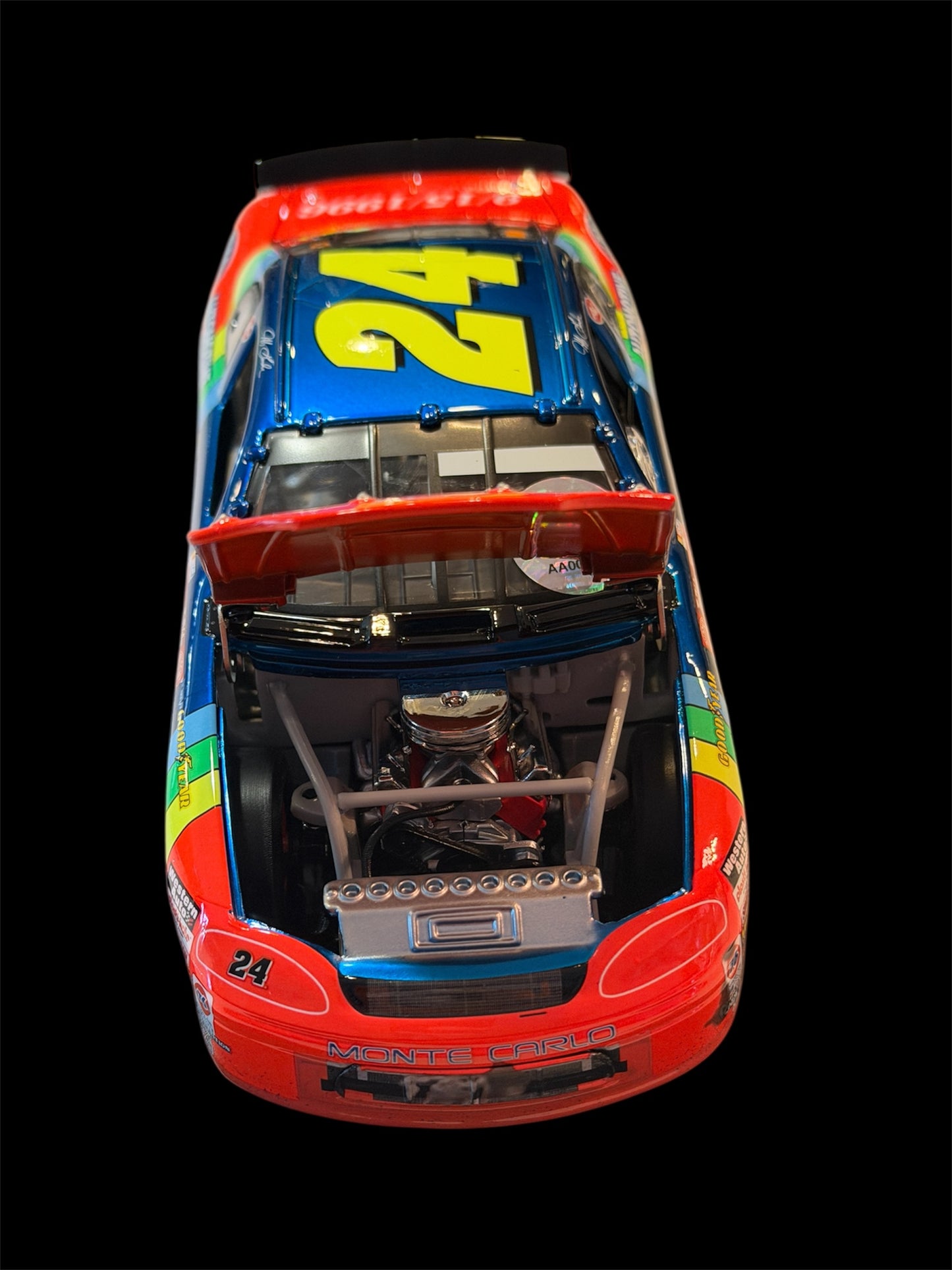 Jeff Gordon & Ray Evernham Signed LE NASCAR #24 Dupont 1996 Dover Win Monte Carlo Liquid Color 1:24 Scale Diecast Car