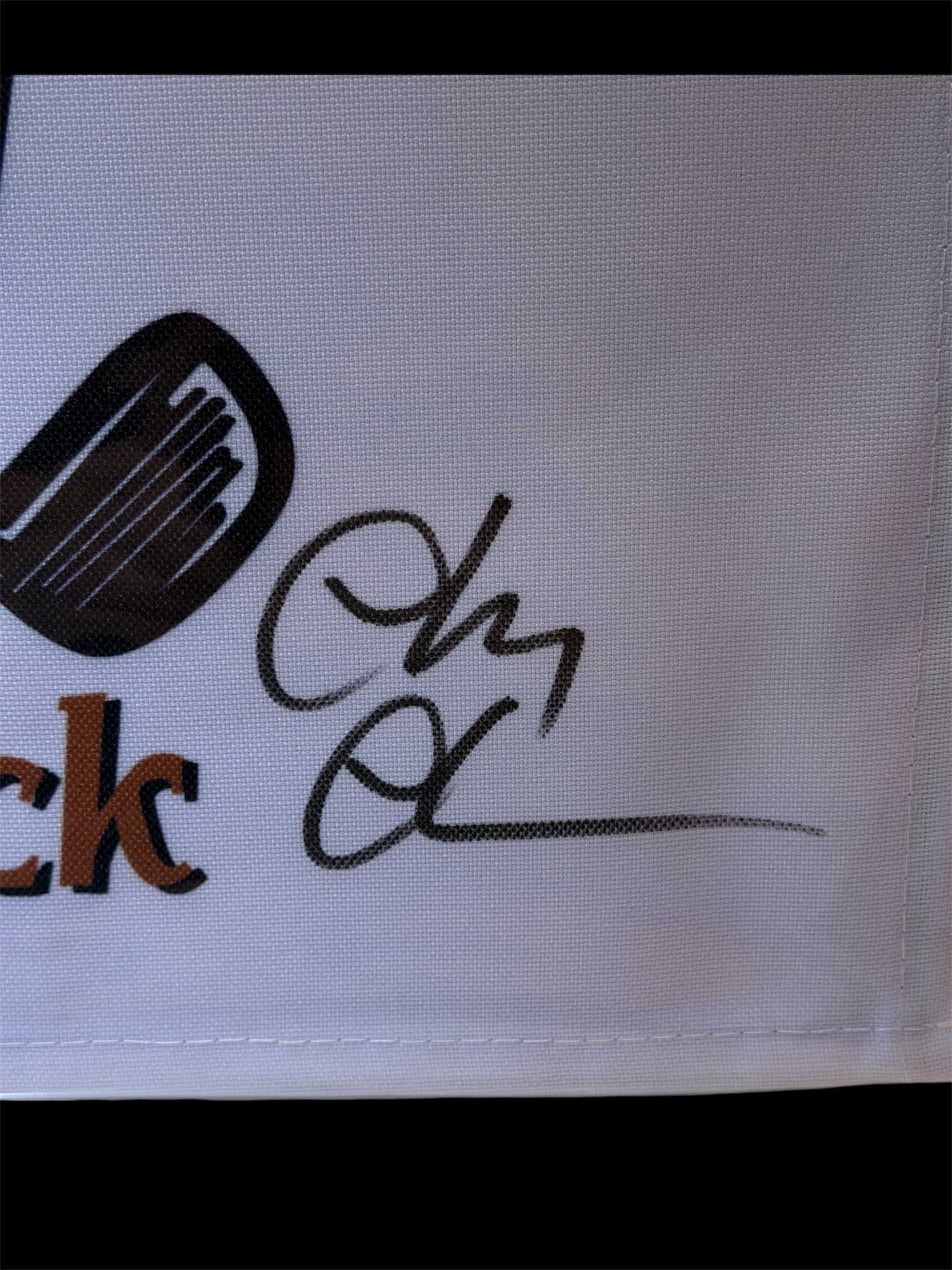 Chevy Chase Signed 12x19 Caddyshack Buschwood Country Club Pin Flag JSA Authenticated
