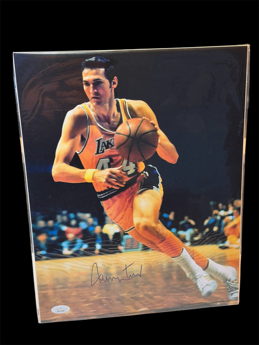 Jerry West Lakers Signed 11x14 Photo