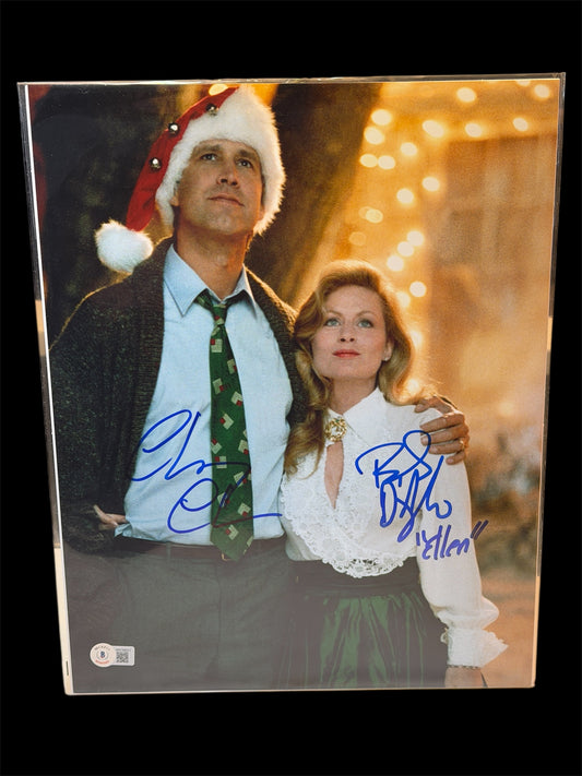 Christmas Vacation Signed Chevy Chase & Beverly D'Angelo "Ellen" 11x14 Photo