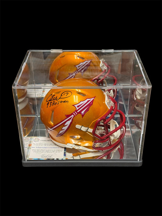 Charlie Ward Signed Florida State Seminoles Mini Helmet – Inscribed “93 Heisman”
