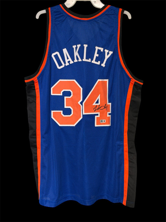 Charles Oakley New York Knicks Signed Jersey Beckett Authenticated