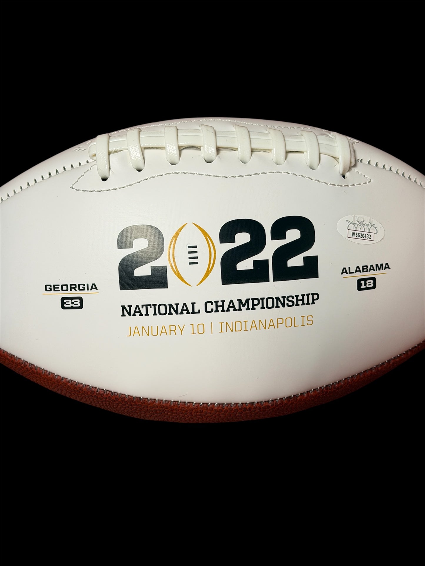 Dual Auto Kearis Jackson & Kenny McIntosh Signed Football Georgia Bulldogs 2022 National Champions