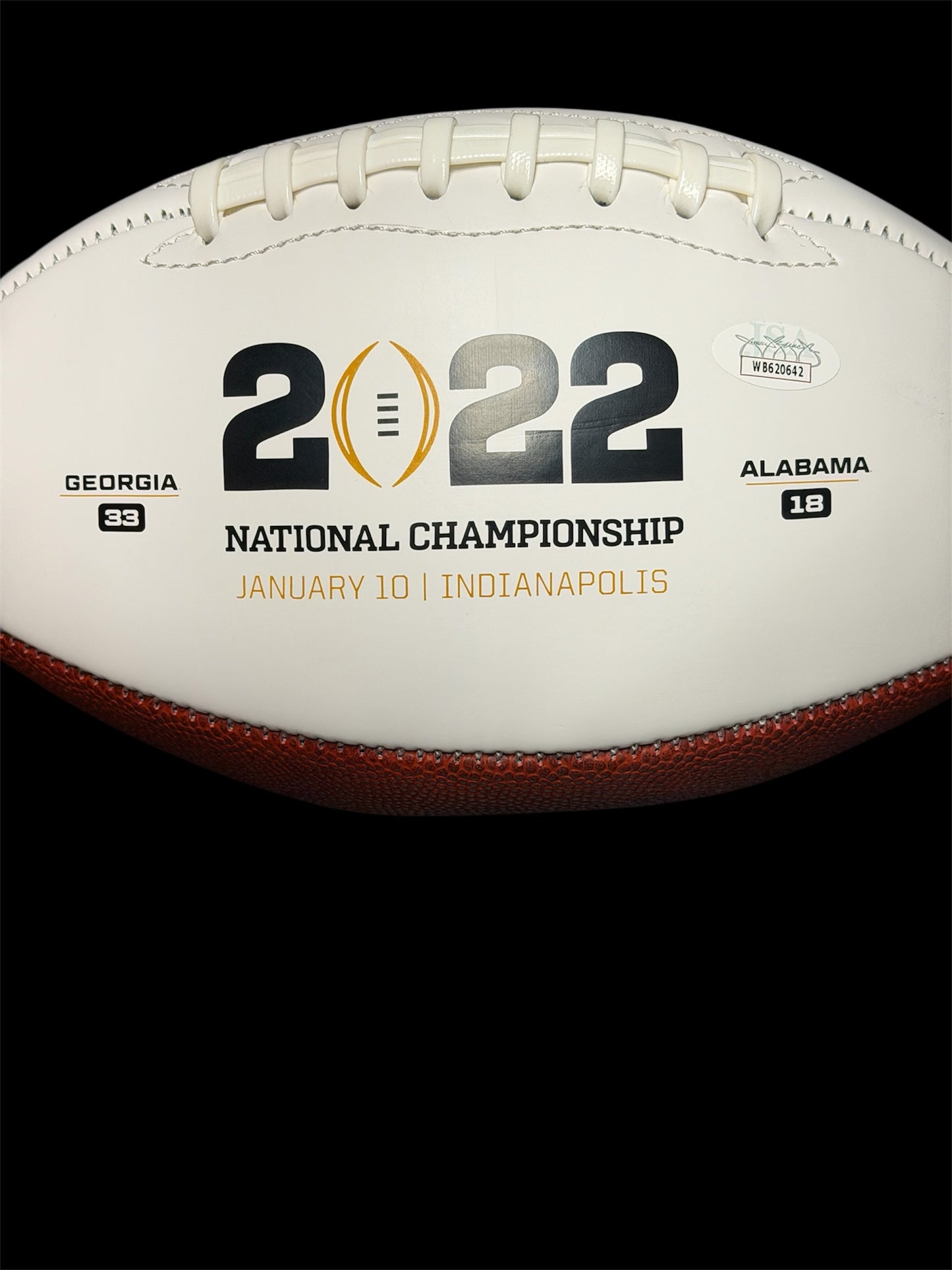 Dual AutoKearis Jackson & Kenny McIntosh Signed Football Georgia Bulldogs 2022 National Champions
