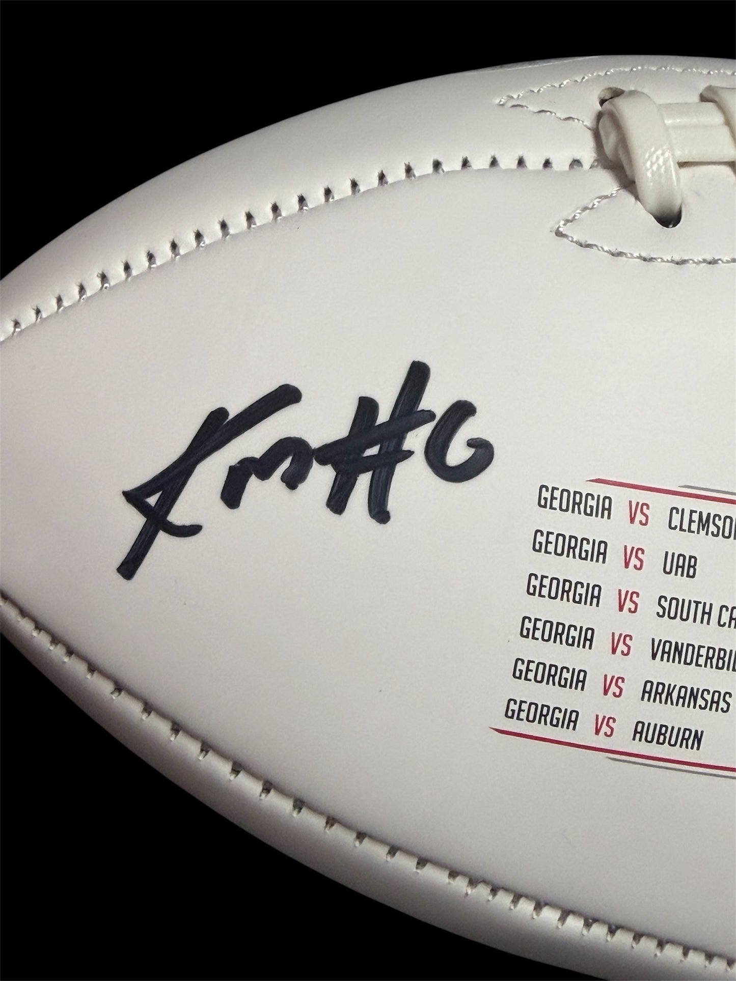 Dual AutoKearis Jackson & Kenny McIntosh Signed Football Georgia Bulldogs 2022 National Champions