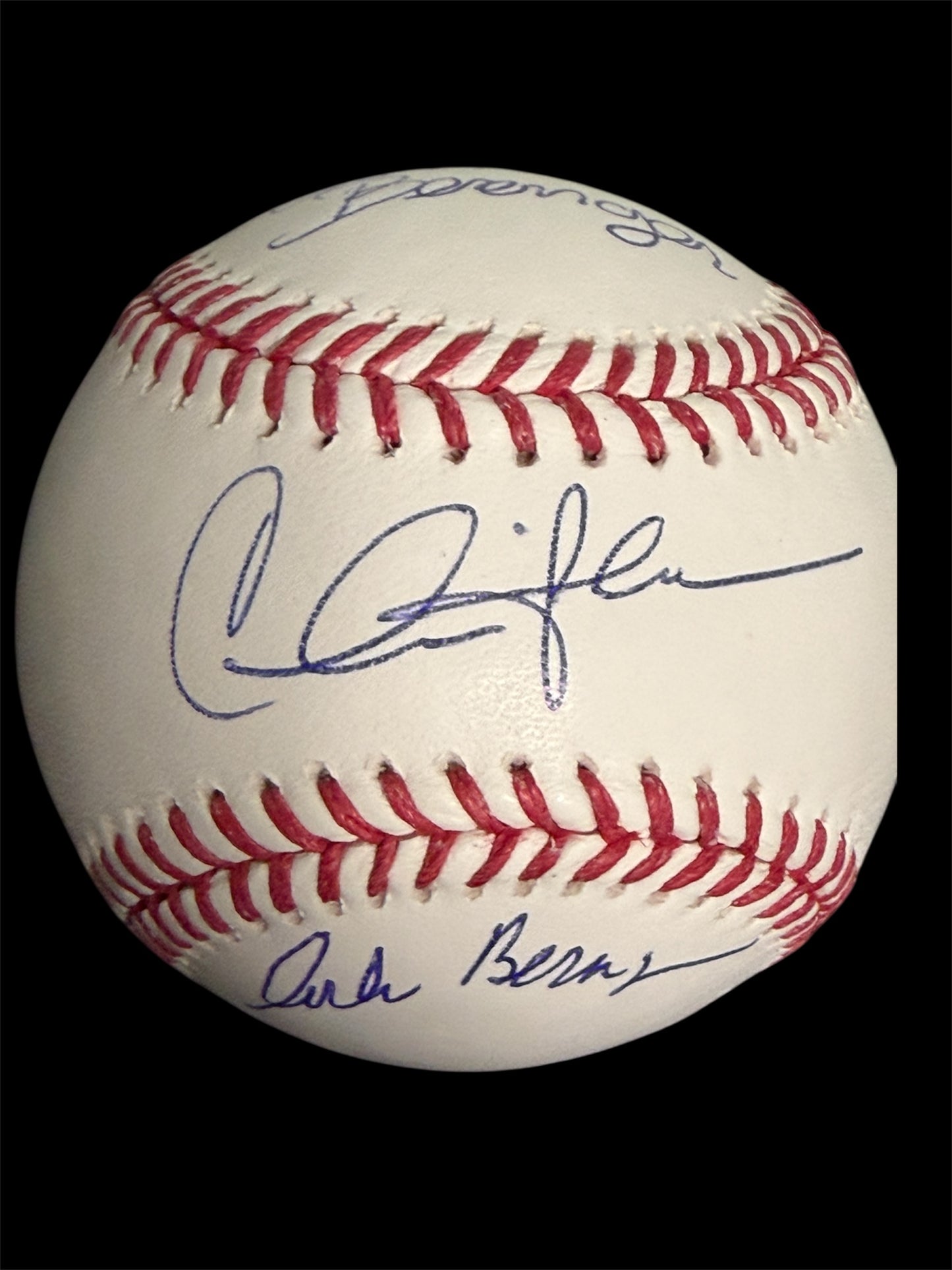 Movie "Major League" Charlie Sheen, Tom Berenger & Corbin Bernsen Signed OML Baseball
