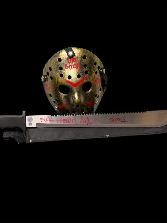 Ari Lehman Signed Horror Bundle – Mask & Machete