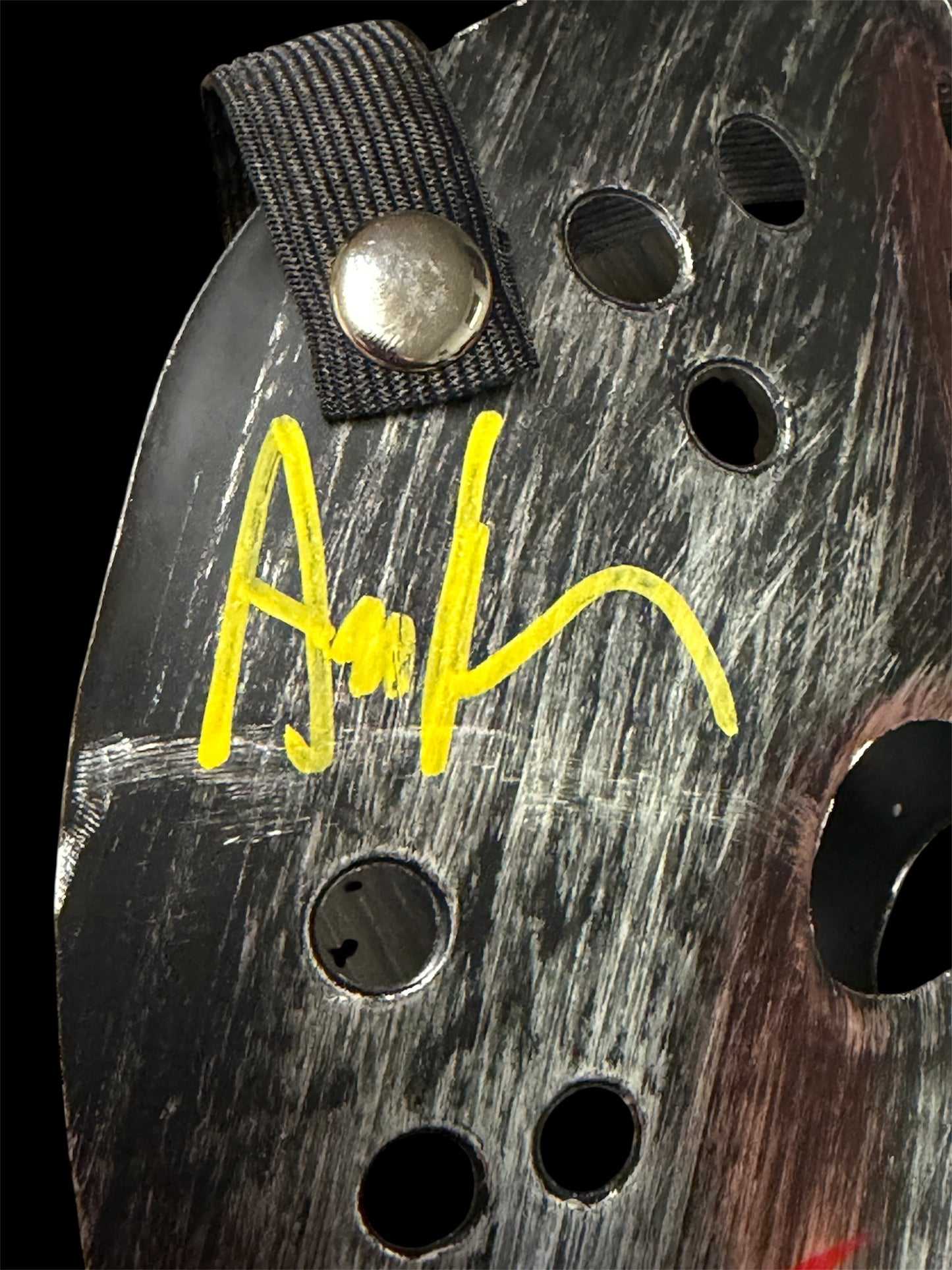 Ari Lehman Signed & Inscribed Black Hockey Mask “Jason 1 / Kill For Mother
