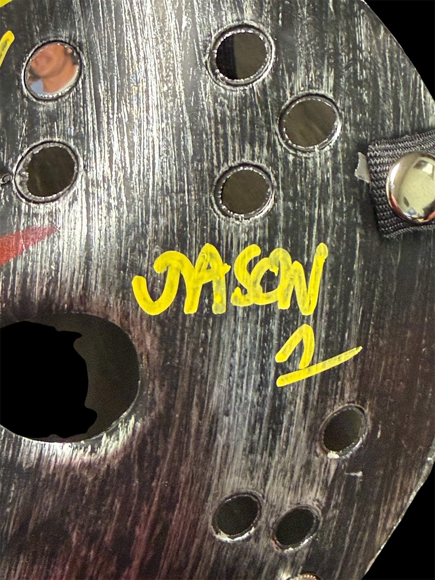 Ari Lehman Signed & Inscribed Black Hockey Mask “Jason 1 / Kill For Mother