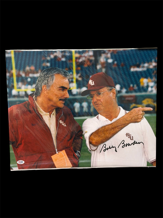 Bobby Bowden Signed 20x16 Photo With Burt Reynolds